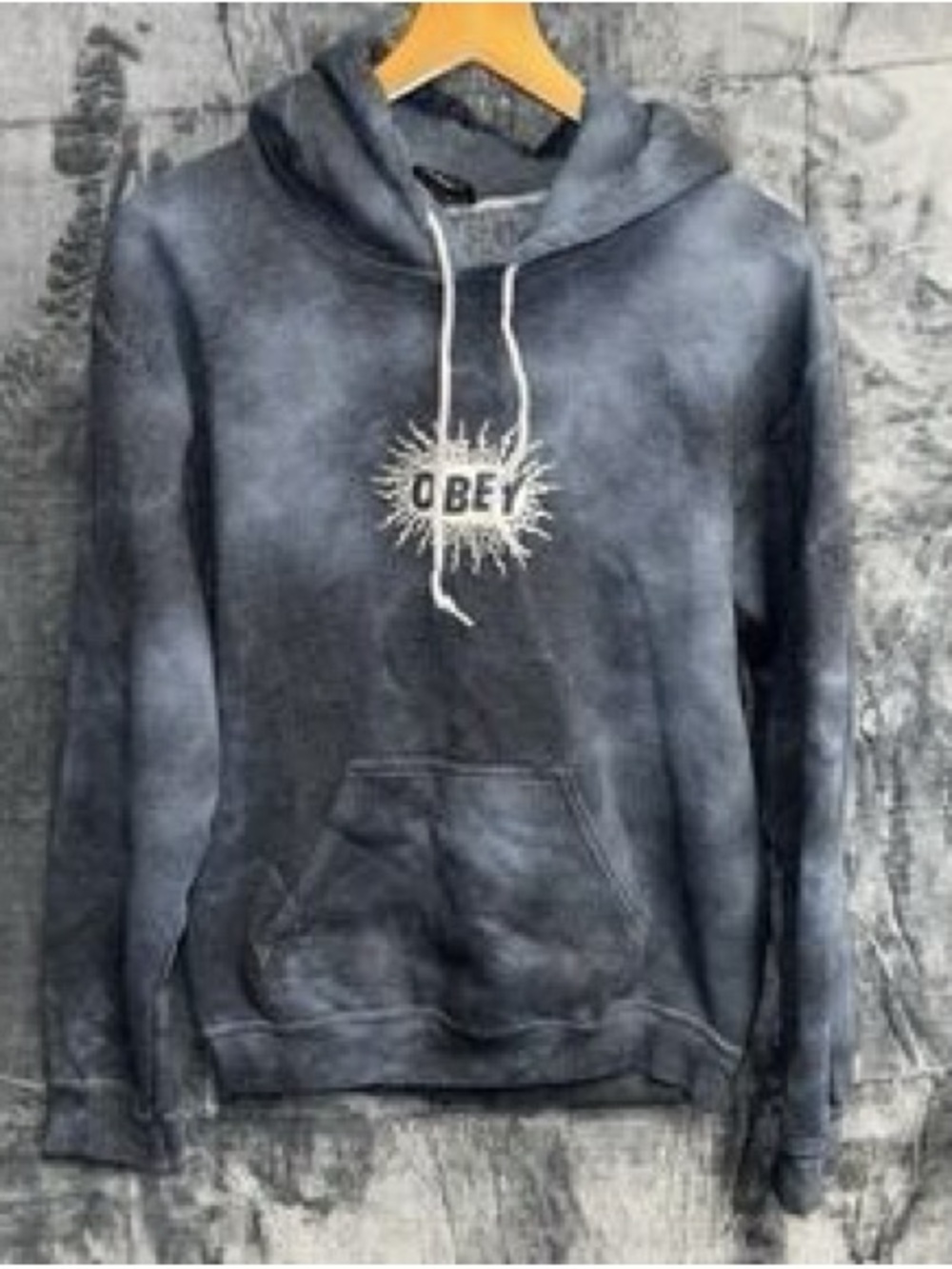 Obey Men's Washed Navy Hoodie Sweatshirt